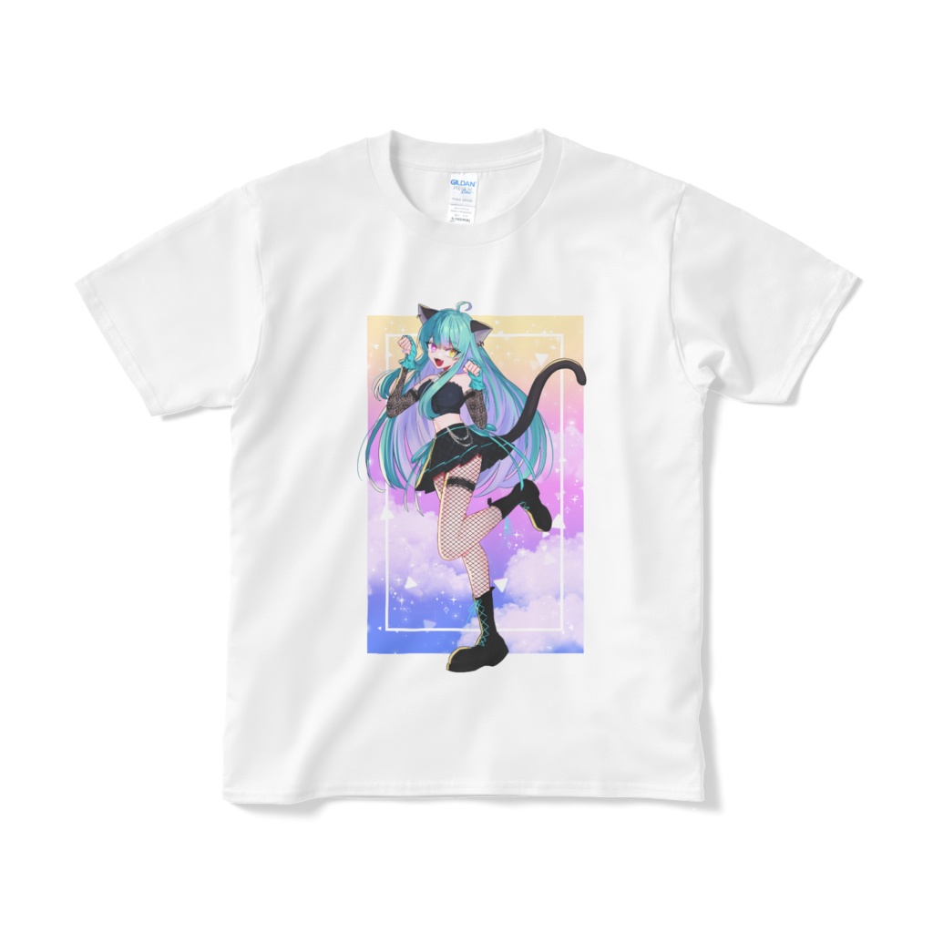 【ホワイト】にゃんにゃん初期立ち絵【Tシャツ】