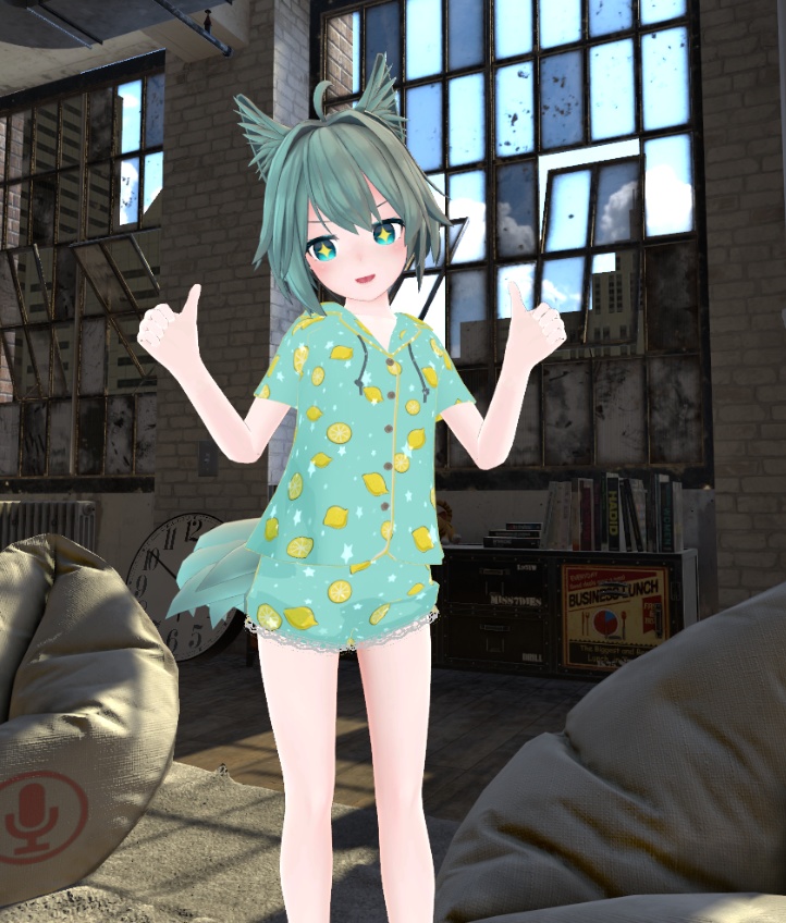【VRChat想定衣装モデル】ミーシェのレモンパジャマ