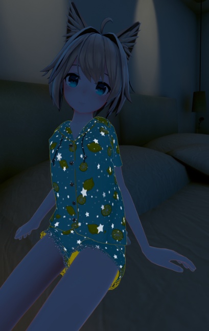 【VRChat想定衣装モデル】ミーシェのレモンパジャマ