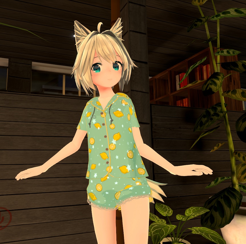 【VRChat想定衣装モデル】ミーシェのレモンパジャマ