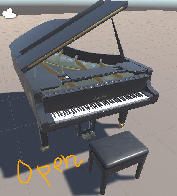 【Unity向け3Dモデル】Grand Piano