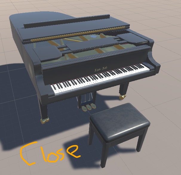 【Unity向け3Dモデル】Grand Piano