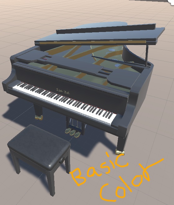 【Unity向け3Dモデル】Grand Piano
