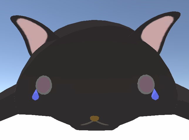 【VRChat想定アクセサリー】頭の上の溶解した猫