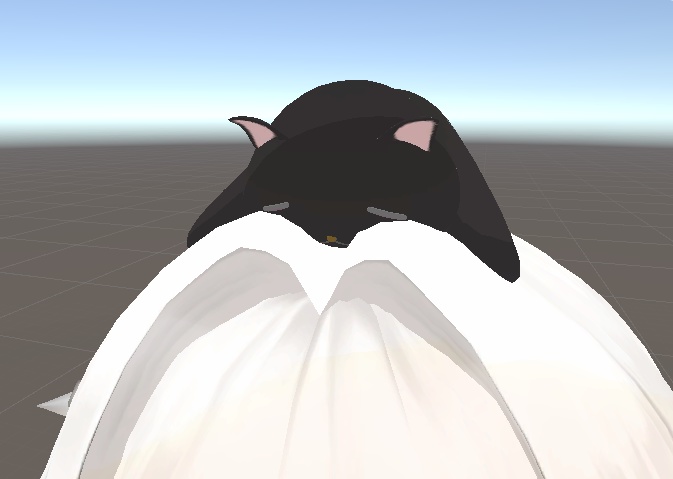 【VRChat想定アクセサリー】頭の上の溶解した猫
