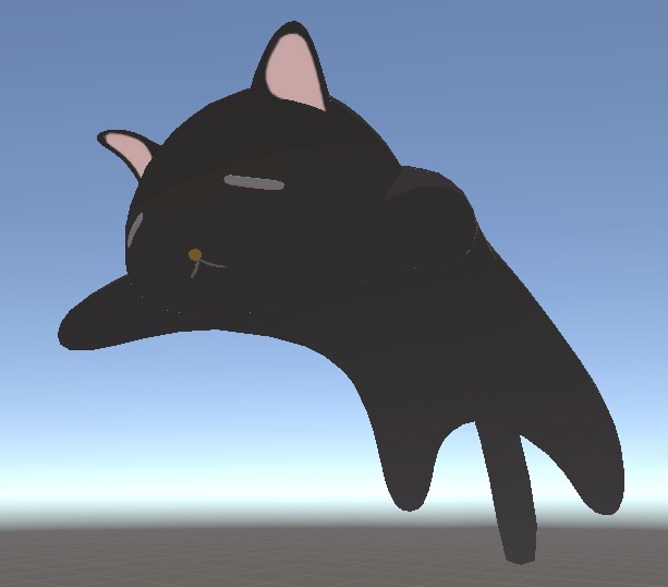 Vrchat想定アクセサリー 頭の上の溶解した猫 1sa3d Booth