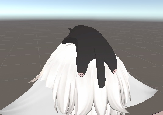 【VRChat想定アクセサリー】頭の上の溶解した猫