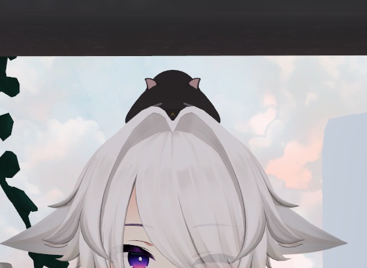 【VRChat想定アクセサリー】頭の上の溶解した猫