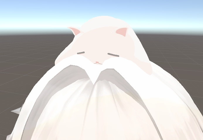 【VRChat想定アクセサリー】頭の上の溶解した猫