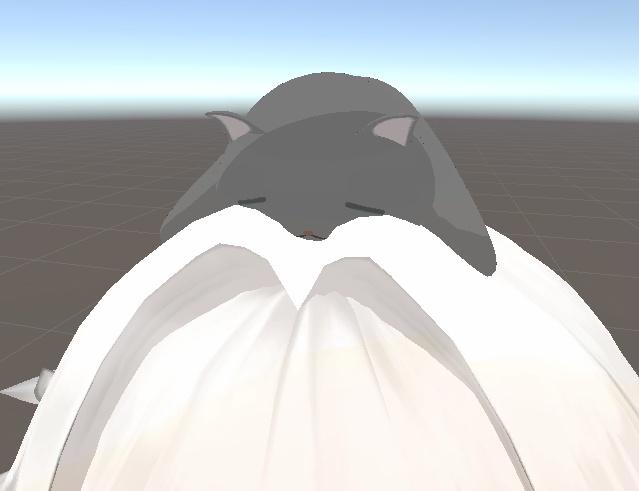 【VRChat想定アクセサリー】頭の上の溶解した猫
