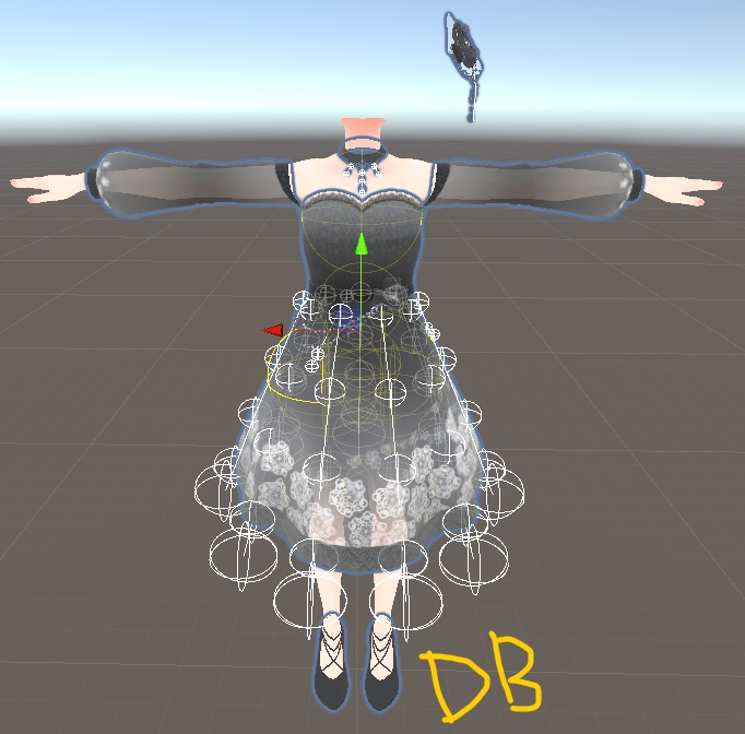 【VRChat想定衣装モデル】モノドレス for LSBody