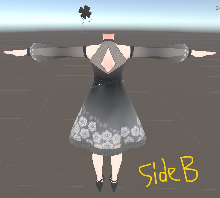 【VRChat想定衣装モデル】モノドレス for LSBody