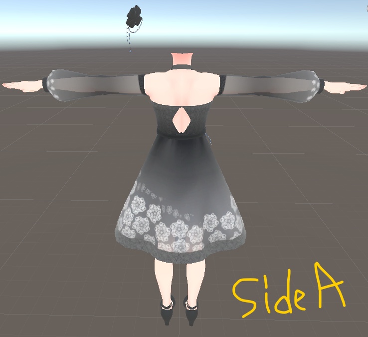 【VRChat想定衣装モデル】モノドレス for LSBody