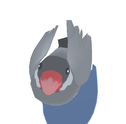 【VRChat想定アクセサリー】動く文鳥