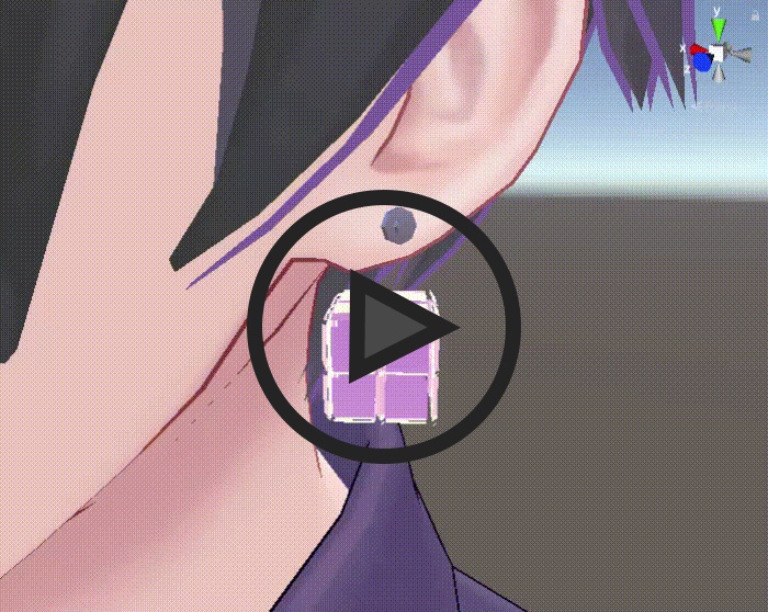 【VRChat想定アクセサリー】BlockEarrings