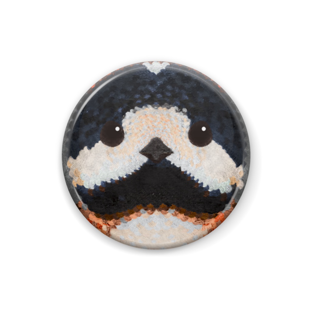 ヤマガラ【野鳥の顔の缶バッチ】