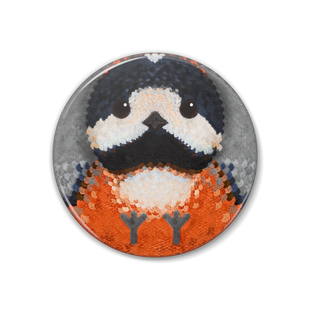 ヤマガラ【まるい鳥の缶バッチ】