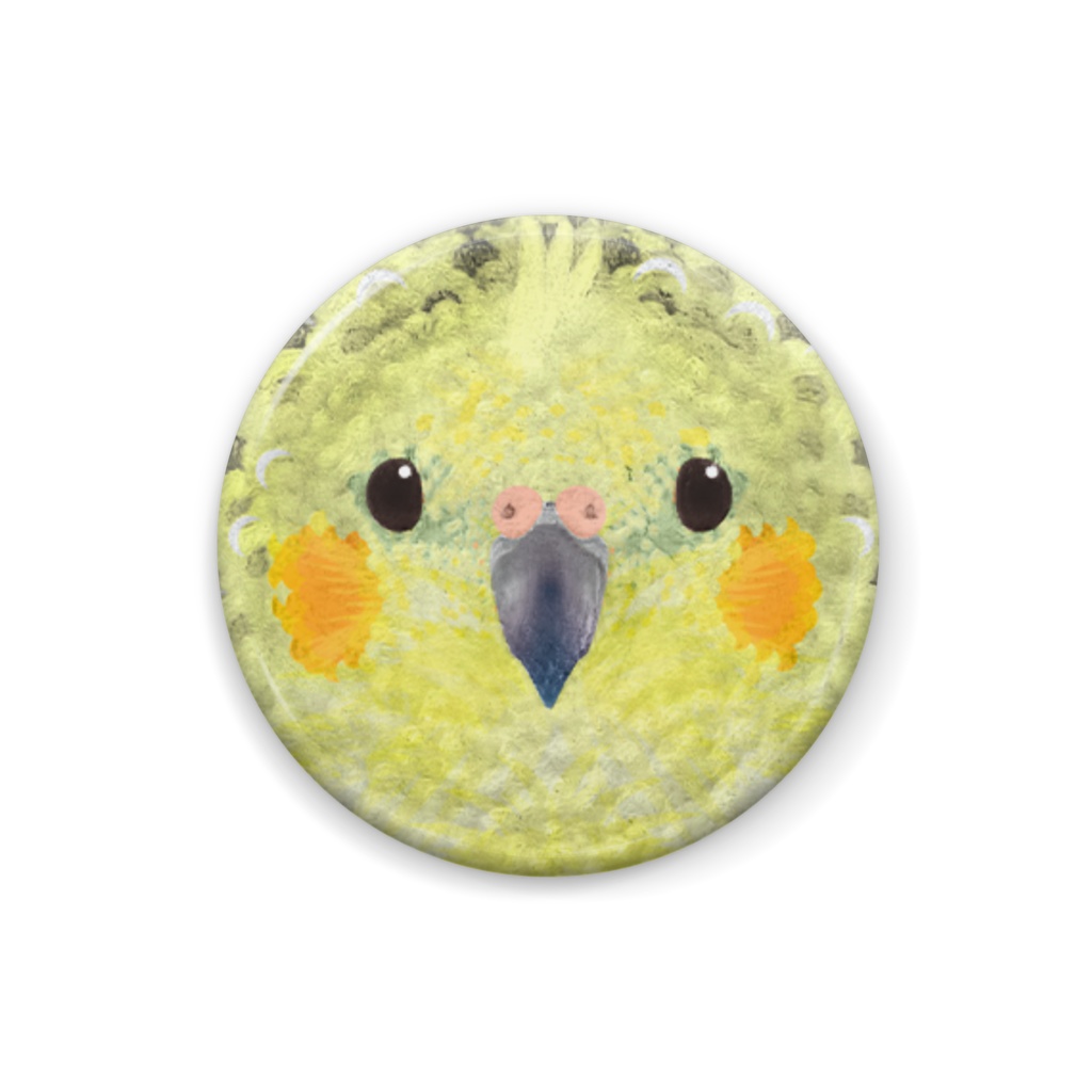 オカメインコ、パール、メス【鳥の缶バッチ】MDL.Himeo
