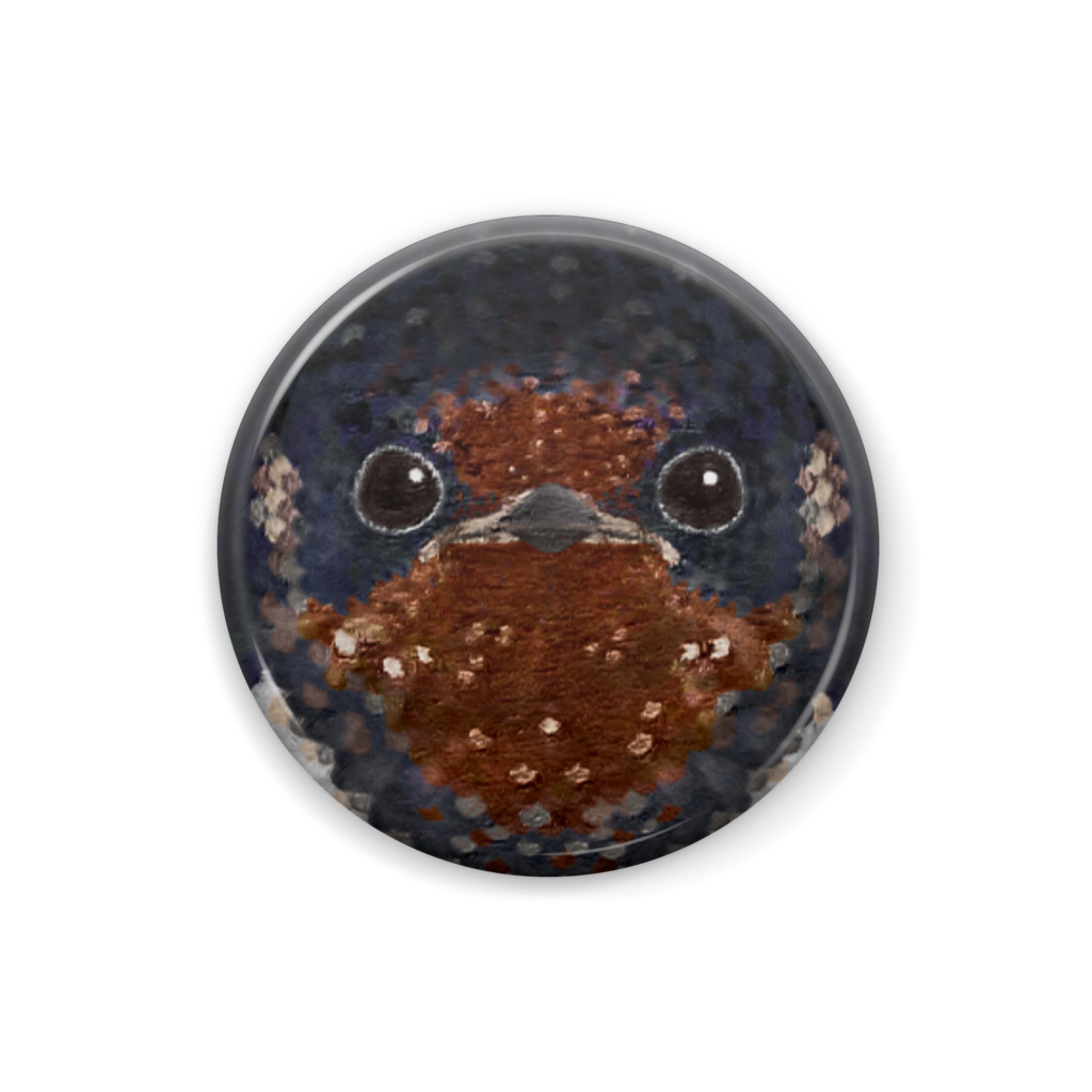 ツバメ、オス【鳥の顔の缶バッチ】MDL.Non