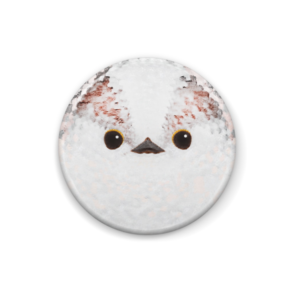 チバエナガ【まるい鳥の缶バッチ】