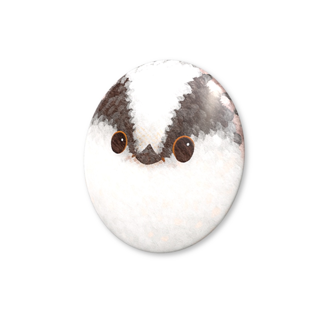 エナガ【まるい鳥の缶バッチ】