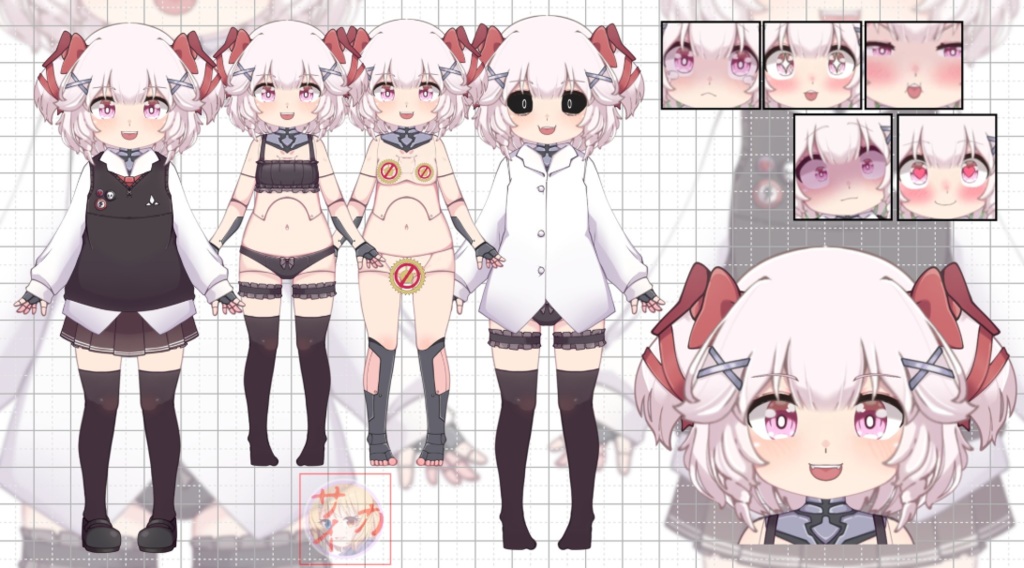 Yuumi type Rigged Premade Nonexclusive Live2D VTuber Model