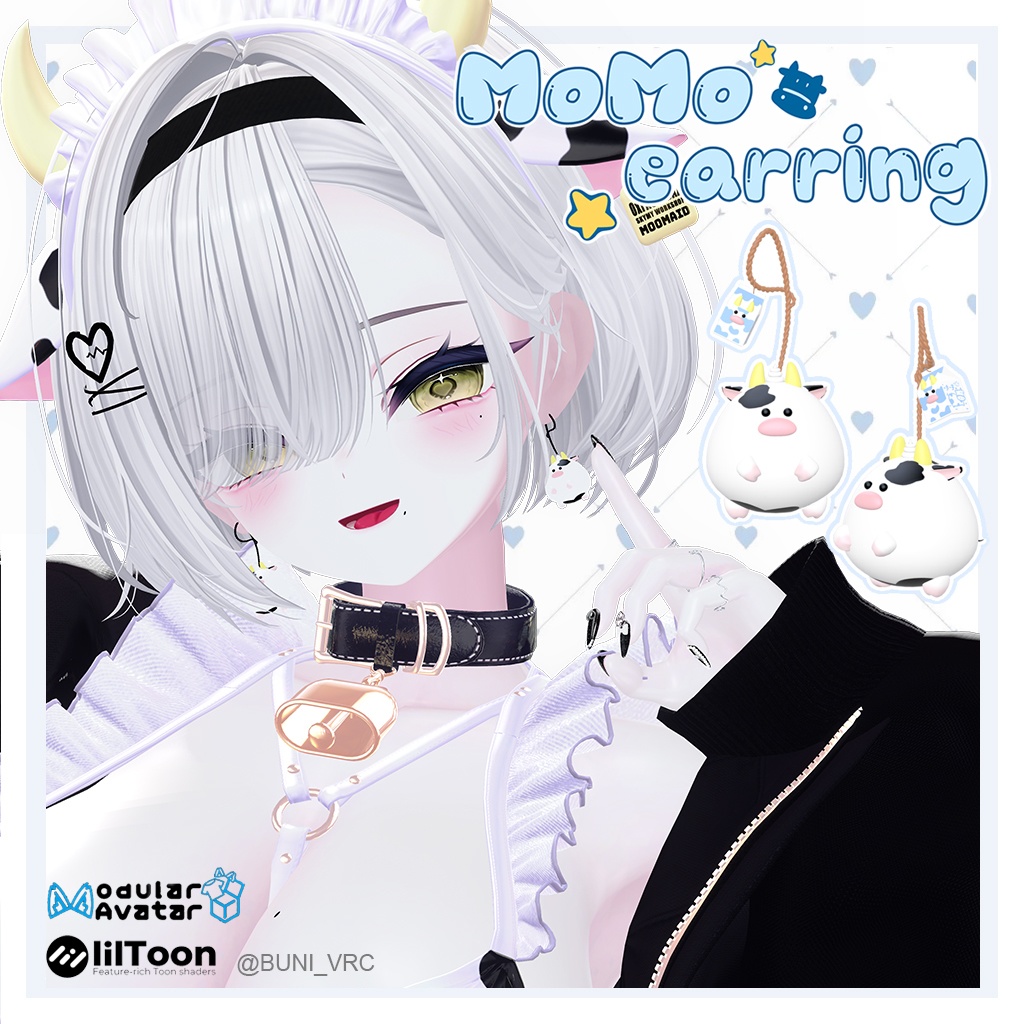 🐮12アバター対応🐮MOMO earring🐮モモイヤリング【MA対応】