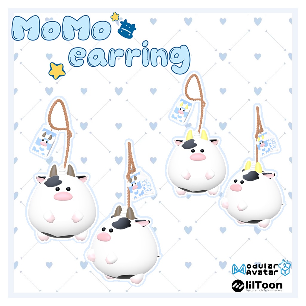 🐮12アバター対応🐮MOMO earring🐮モモイヤリング【MA対応】