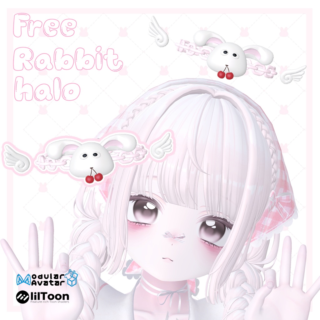 《無料free 》rabbit halo ♥100フォロー!!! ♥