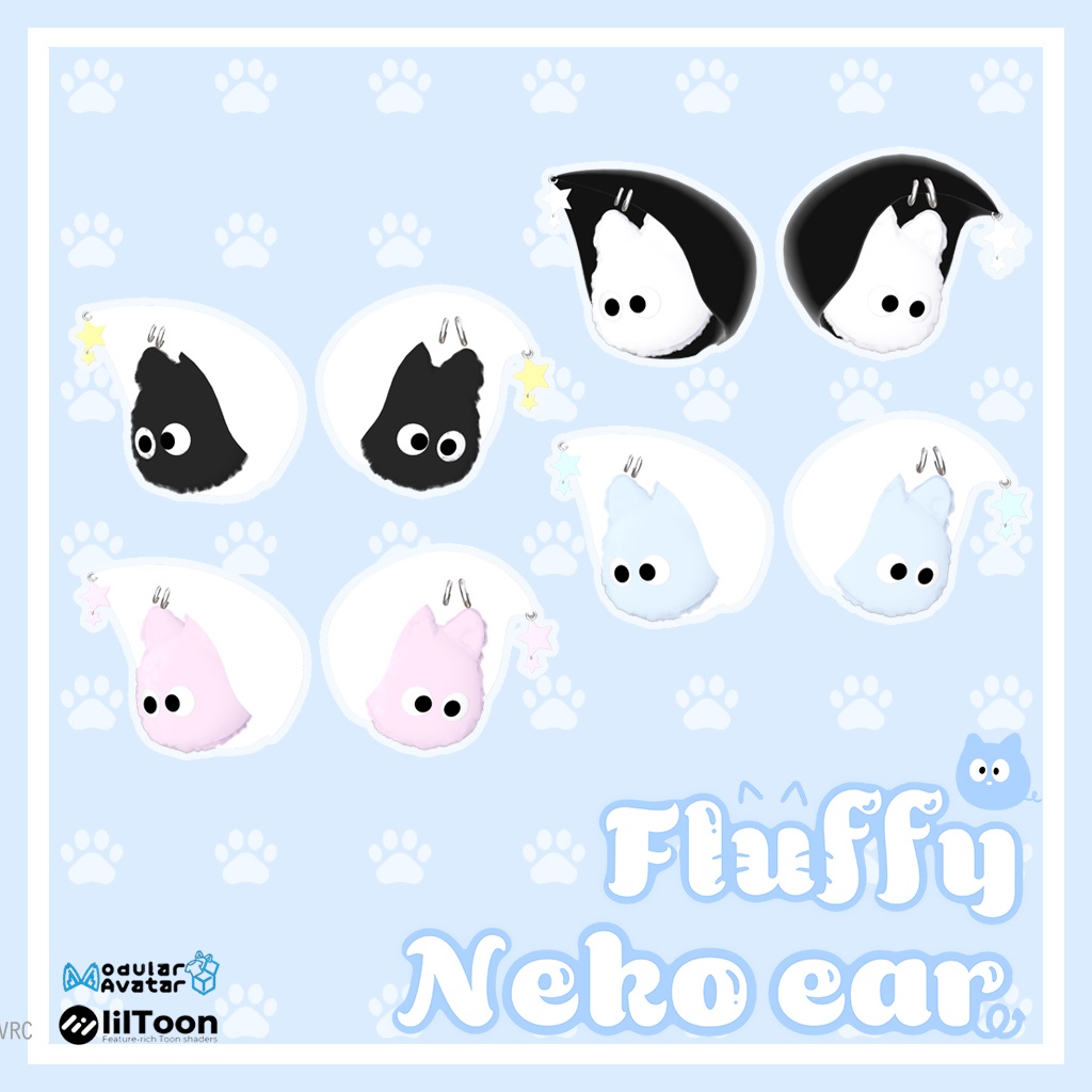 ♡Fluffy Neko ear ♡ふわふわのネコ耳 ♡MA対応♡