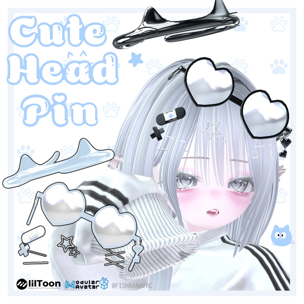 ♡10日限定セール♡cute head pin ♡可愛い頭のピン♡MA対応♡