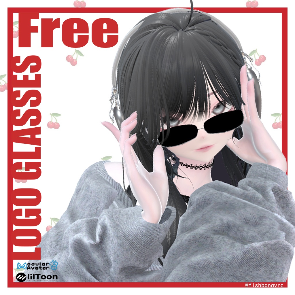 ♡ 無料配布free ♡ Logo glasses ♥1000フォロー記念!!! ♥