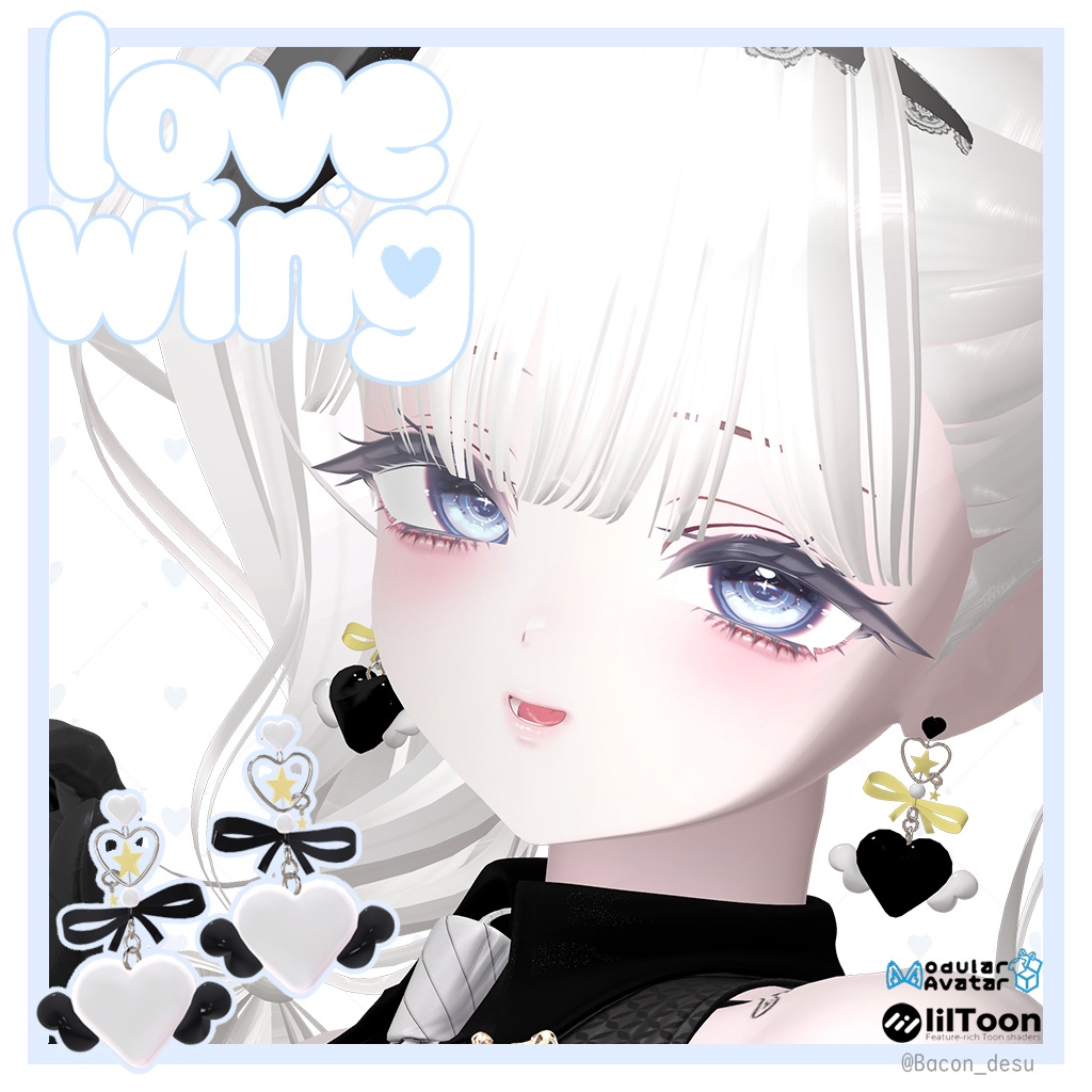 ♡10日限定セール♡ Love wing earring♡ラブウィング・ピアス ♡MA対応♡