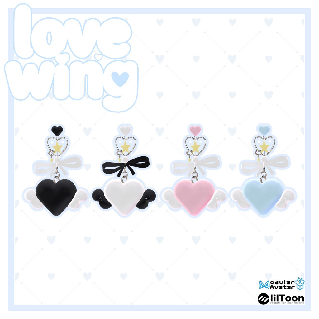 ♡10日限定セール♡ Love wing earring♡ラブウィング・ピアス ♡MA対応♡