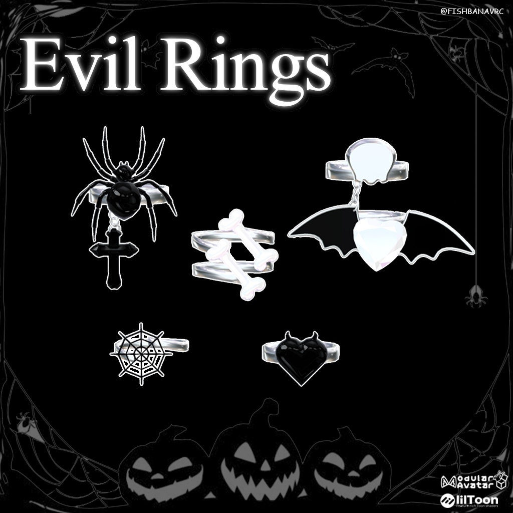 ♡17アバター対応♡ Evil Rings♡エビル・リング ♡MA対応♡♡10日限定セール♡