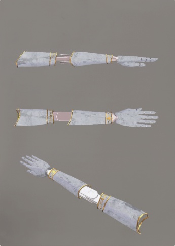 {kalne用} 大理石と金の機械義手 - Celestial Marble Arm【+Head対応】