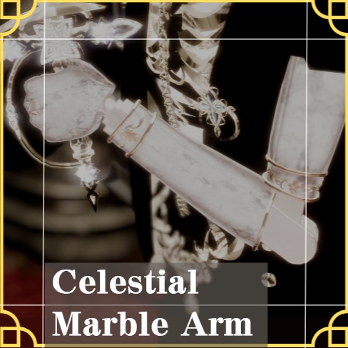 {kalne用} 大理石と金の機械義手 - Celestial Marble Arm【+Head対応】
