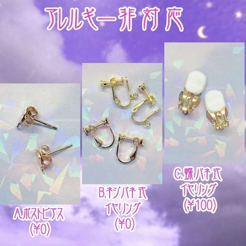 魔法のステッキのイヤーアクセ ☾ ໋꙳雪の魔法☾ ໋꙳