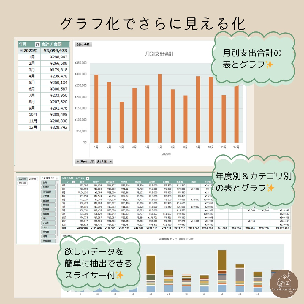 未来が見えるExcel家計簿