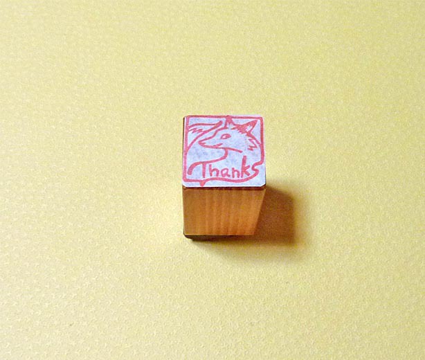 狐のThanksはんこ