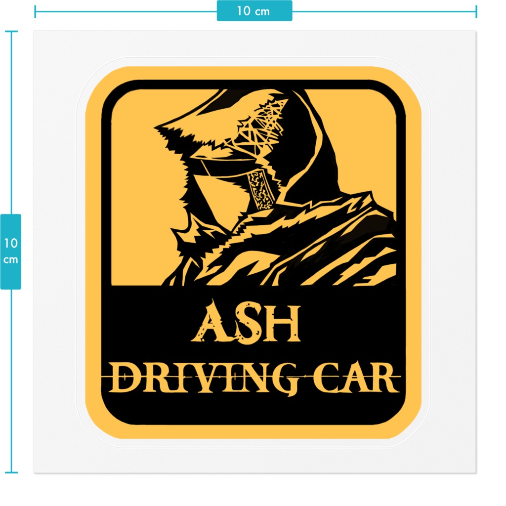 (耐水) 灰の人ステッカー