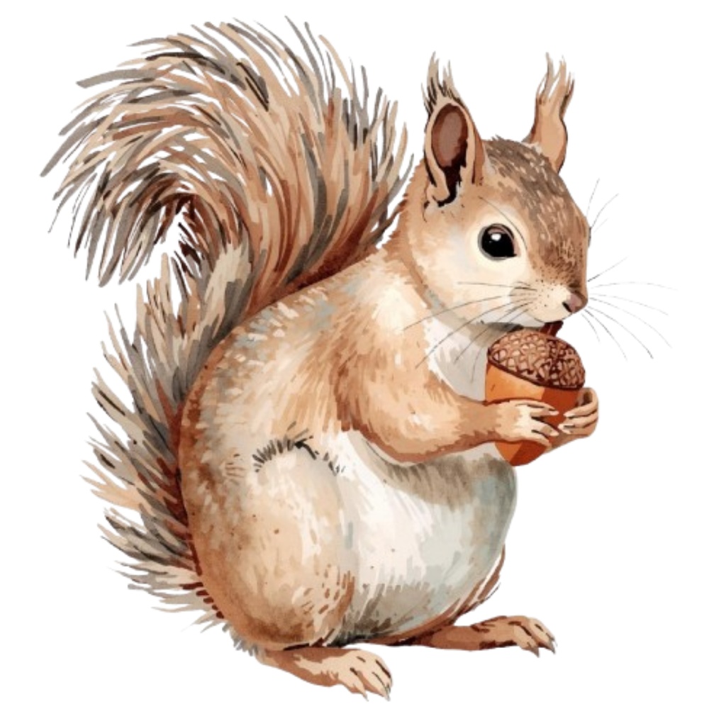 アンティーク水彩 動物クリップアート 15点セット(PNG形式)