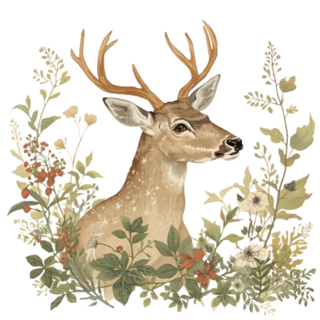 アンティーク水彩 動物クリップアート 15点セット(PNG形式)