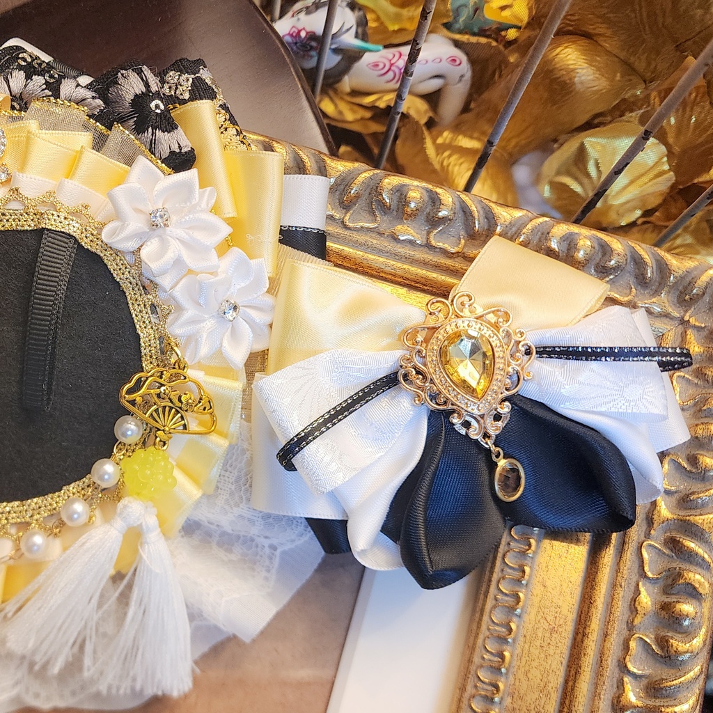 髭切 風 リボンロゼット