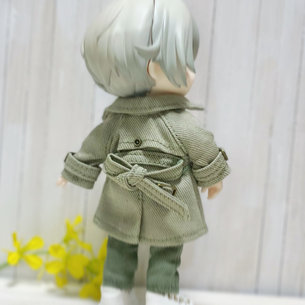 オビツ11*服*トレンチコートセット*オリーブ