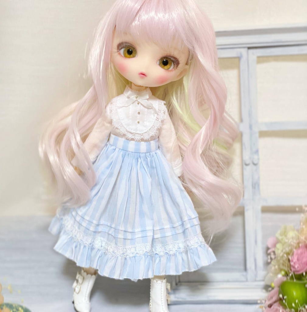 ハルモニアブルーム *お洋服*いちごミルクなトレンチコートセット
