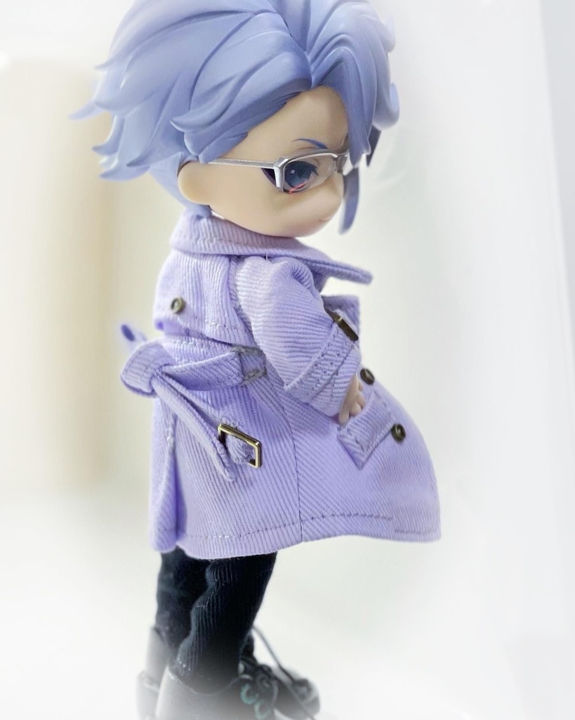 オビツ11*服*トレンチコートセット*藤色