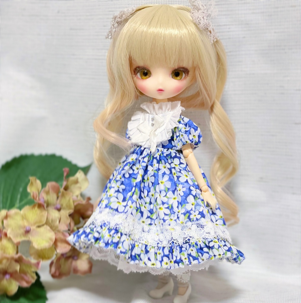 ハルモニアブルーム *お洋服* 夏のワンピース＆パニエ*ブルースター
