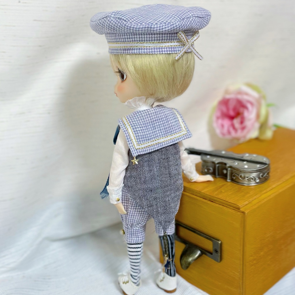 ハルモニアブルーム*お洋服*セーラーセット☆グレー