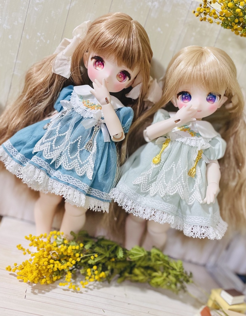 1/6ドール お茶会ワンピース&ドロワーズ 🫧🫖BabyKumako /Tinyfox等
